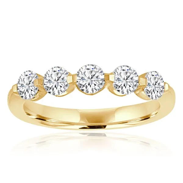 Round Diamond Imagine Set 5 Stone Band Ambassador Diamond Jewelers Tucson, AZ