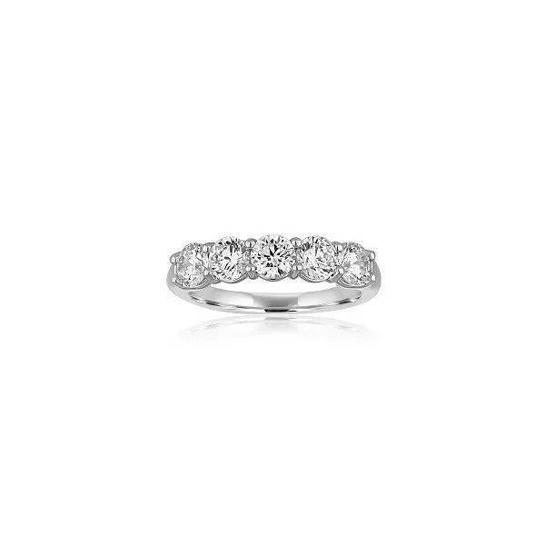 Round Diamond 5 Stone Shared Prong Band Ambassador Diamond Jewelers Tucson, AZ
