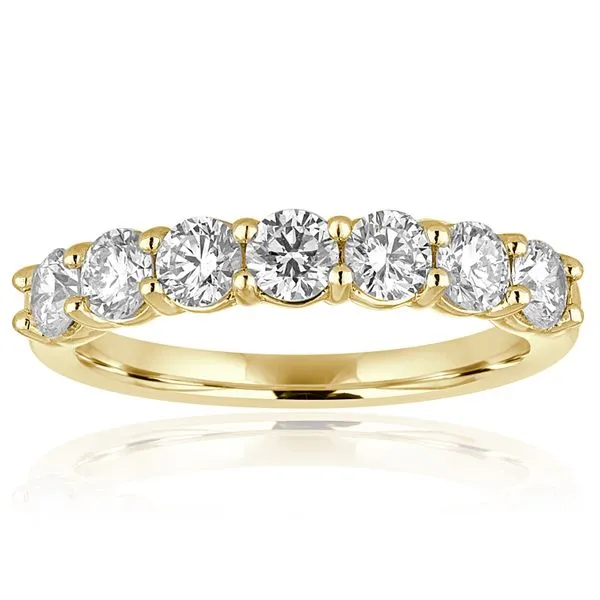 Round Diamond 7 Stone Shared Prong Band Ambassador Diamond Jewelers Tucson, AZ