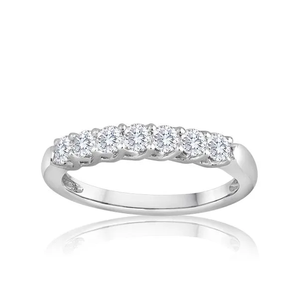 Round Diamond Shared Prong Trellis Band Ambassador Diamond Jewelers Tucson, AZ