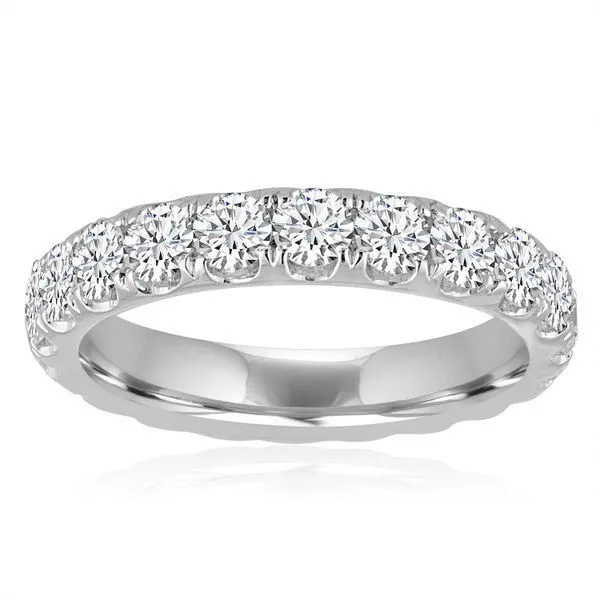 Round Diamond Split Prong Eternity Band Image 2 S&E Jewelers Depew, NY