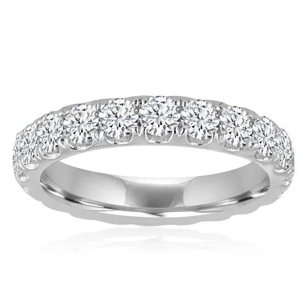 Round Diamond Split Prong Eternity Band Image 2 Ambassador Diamond Jewelers Tucson, AZ