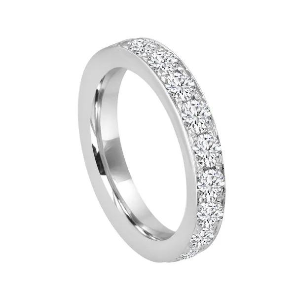 Round Diamond Bead Set Eternity Band Image 2 Ambassador Diamond Jewelers Tucson, AZ