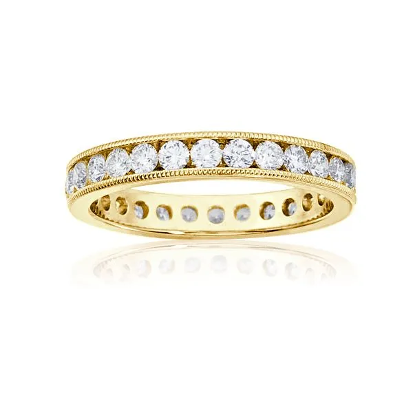 Round Diamond Channel Millgrain Eternity Band Ambassador Diamond Jewelers Tucson, AZ