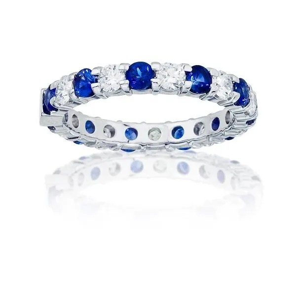 Shared Prong Round Diamond and Sapphire Eternity Ambassador Diamond Jewelers Tucson, AZ