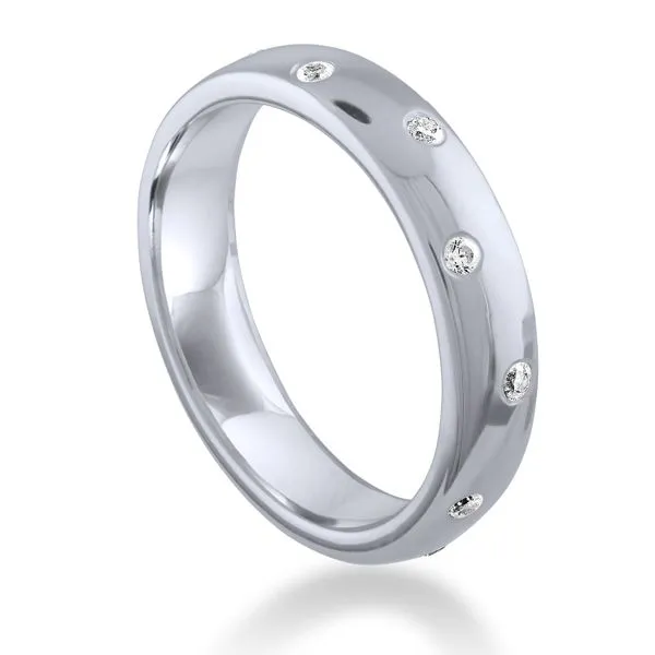 Round Diamond Bezel Set Eternity Band Image 2 Ambassador Diamond Jewelers Tucson, AZ