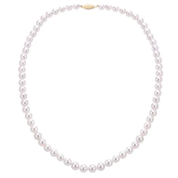 14KT Gold AA Akoya Pearl Strand Necklace Diamonds Direct St. Petersburg, FL