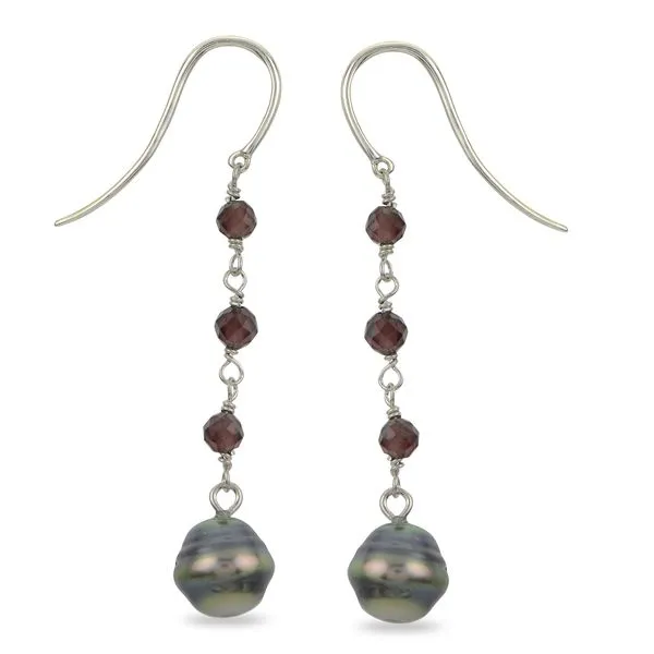 Sterling Silver Tahitian Pearl Earring Montica Jewelry Coral Gables, FL