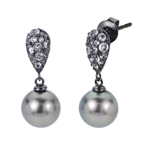 Sterling Silver Tahitian Pearl Earring Alan Miller Jewelers Oregon, OH