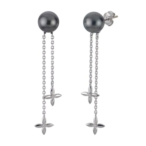 Sterling Silver Tahitian Pearl Earring Gaines Jewelry FLINT, MI