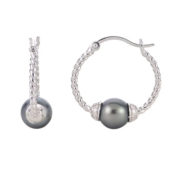 Sterling Silver Tahitian Pearl Earring Clater Jewelers Louisville, KY