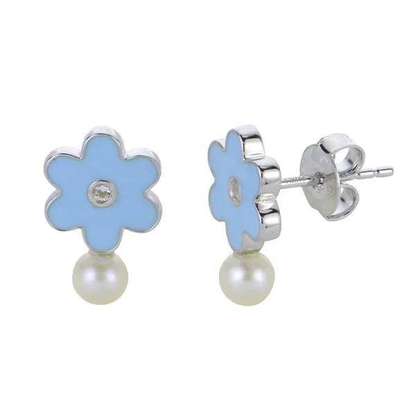 Sterling Silver Freshwater Pearl Earring Diamonds Direct St. Petersburg, FL