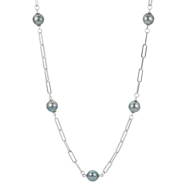 Sterling Silver Tahitian Pearl Necklace Raleigh Diamond Fine Jewelry Raleigh, NC