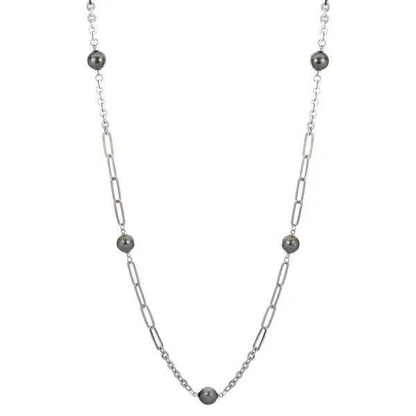 Sterling Silver Tahitian Pearl Necklace Diamonds Direct St. Petersburg, FL
