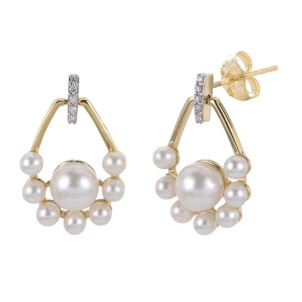 14KT Yellow Gold Freshwater Pearl Earring Alan Miller Jewelers Oregon, OH