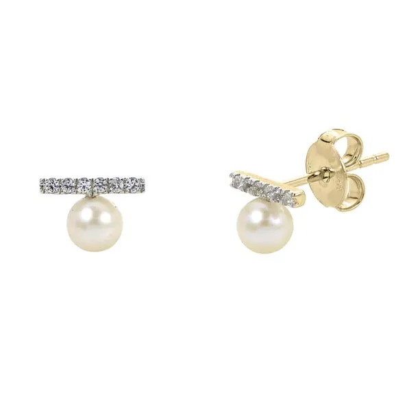 14KT Yellow Gold Freshwater Pearl Earring Michael's Jewelry North Wilkesboro, NC