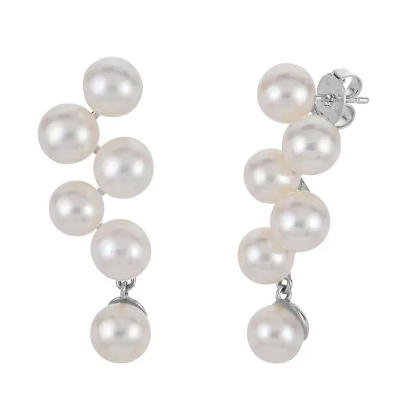14KT White Gold Freshwater Pearl Earring J. Meredith Jewelers Delafield, WI
