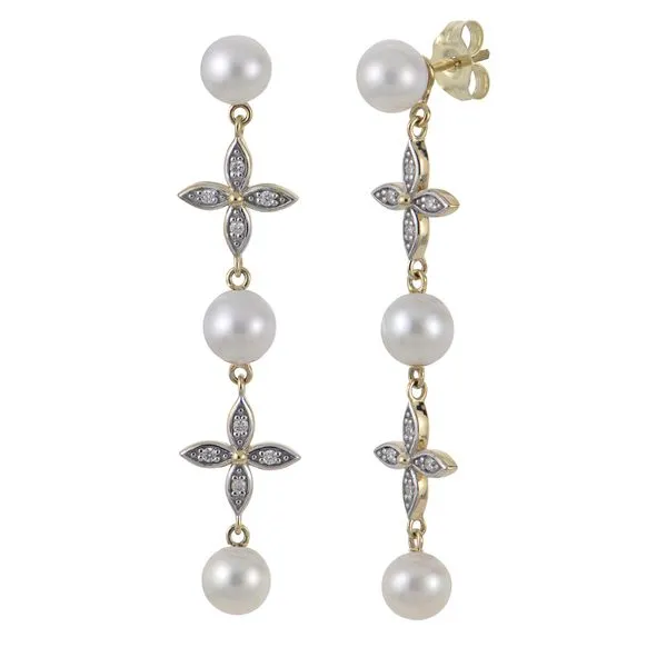 14KT Yellow Gold Freshwater Pearl Earring Cravens & Lewis Jewelers Georgetown, KY