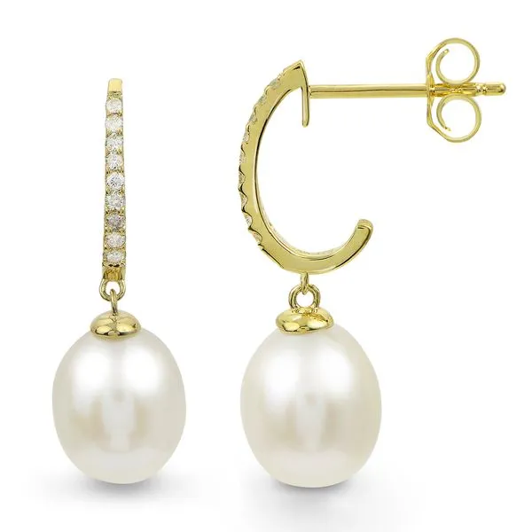 14KT Yellow Gold Freshwater Pearl Earring Cravens & Lewis Jewelers Georgetown, KY