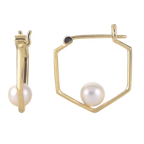 14KT Yellow Gold Freshwater Pearl Earring Timmreck & McNicol Jewelers McMinnville, OR