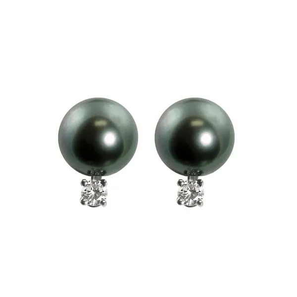 14KT White Gold Tahitian Pearl Earring Henry B. Ball Jewelers Canton, OH