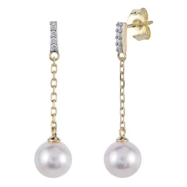 14KT Yellow Gold Akoya Pearl Earring Cravens & Lewis Jewelers Georgetown, KY
