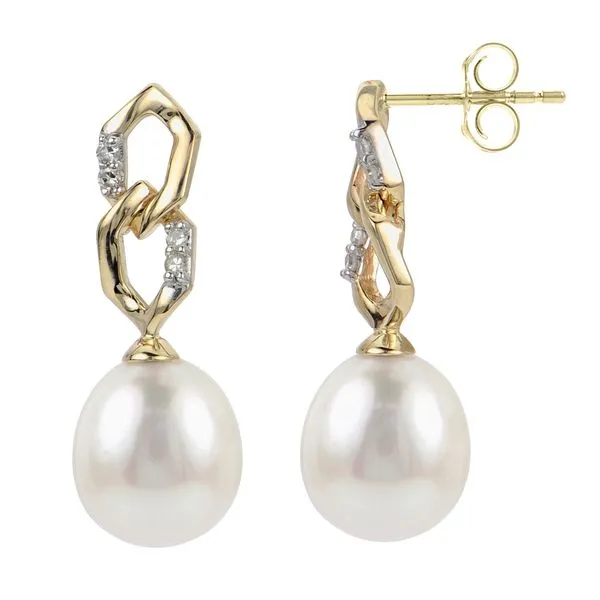14KT Yellow Gold Freshwater Pearl Earring Alan Miller Jewelers Oregon, OH