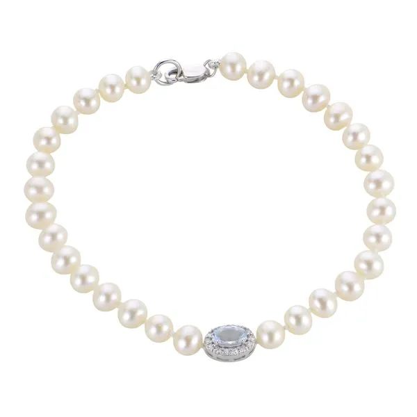 14KT White Gold Freshwater Pearl Bracelet Thomas A. Davis Jewelers Holland, MI