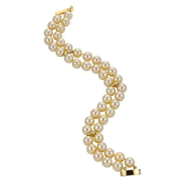 18KT Yellow Gold Akoya Pearl Bracelet Richard's Jewelry Berne, IN