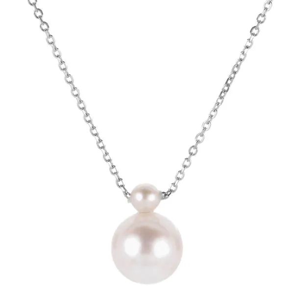14KT White Gold Freshwater Pearl Necklace Alan Miller Jewelers Oregon, OH