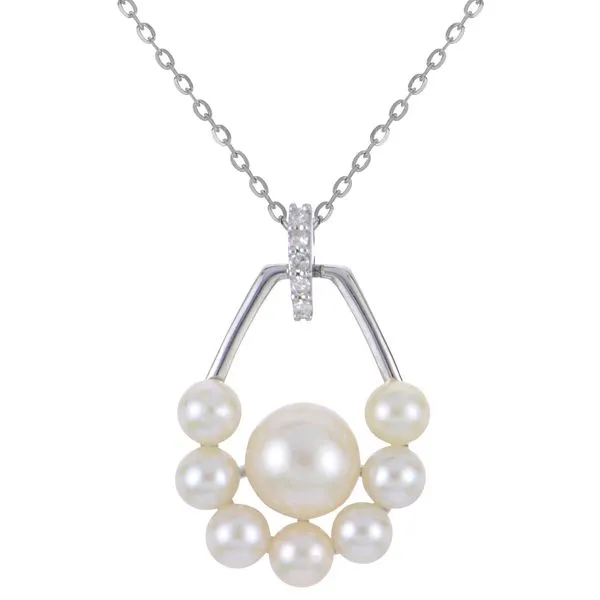 14KT White Gold Freshwater Pearl Necklace Richard's Jewelry Berne, IN