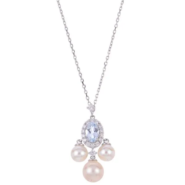 14KT White Gold Freshwater Pearl Necklace Raleigh Diamond Fine Jewelry Raleigh, NC