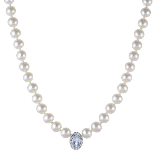 14KT White Gold Freshwater Pearl Necklace Raleigh Diamond Fine Jewelry Raleigh, NC