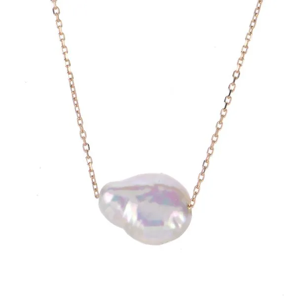 14KT Yellow Gold Freshwater Keshi Pearl Necklace Thomas A. Davis Jewelers Holland, MI