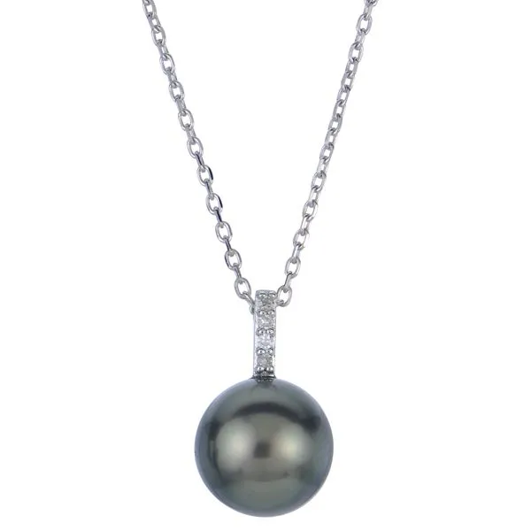 14KT White Gold Tahitian Pearl Necklace Woelk's House of Diamonds Russell, KS