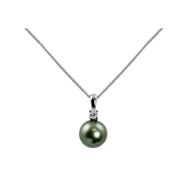 14KT White Gold Tahitian Pearl Pendant Les Olson Jewelers Palm Harbor, FL