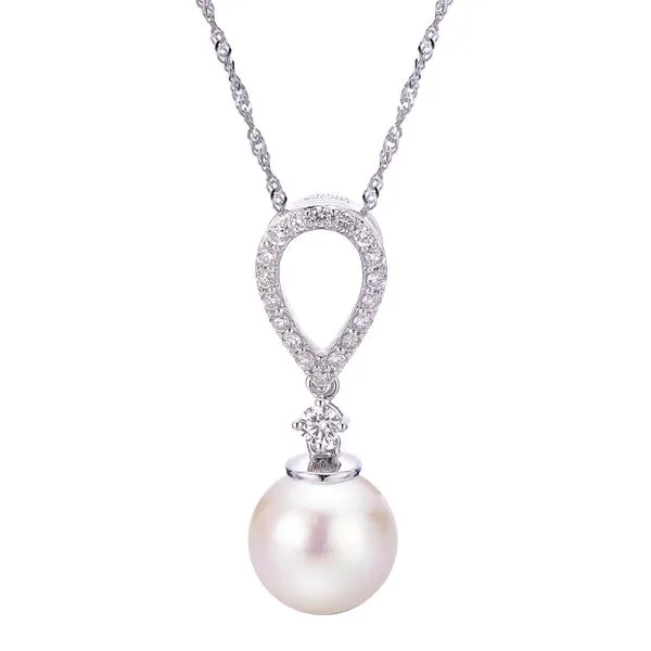 14KT White Gold Akoya Pearl Pendant Engelbert's Jewelers, Inc. Rome, NY
