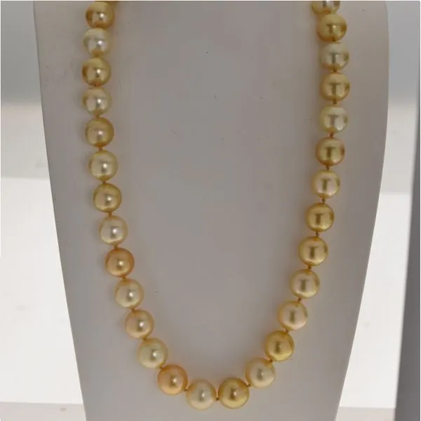 14KT White Gold Golden Sout Sea Pearl Necklace Diamonds Direct St. Petersburg, FL