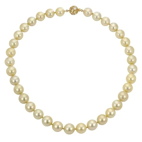 14KT Yellow Gold Golden South Sea Pearl Necklace Henry B. Ball Jewelers Canton, OH