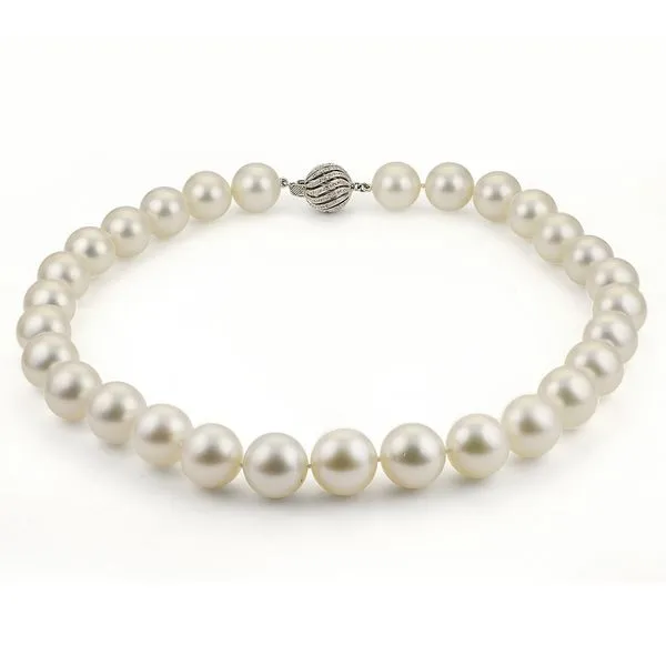 14KT White Gold White South Sea Pearl Necklace Avitabile Fine Jewelers Hanover, MA