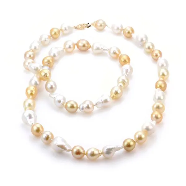 14KT Yellow Gold  Golden South Sea Pearl Necklace Clater Jewelers Louisville, KY