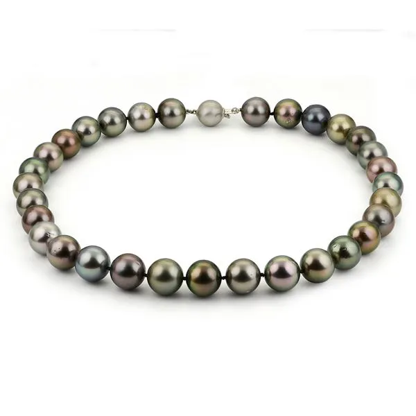 14KT White Gold Tahitian Pearl Necklace Thomas A. Davis Jewelers Holland, MI