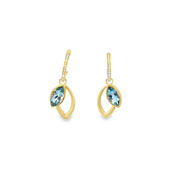 Aquamarine and Diamond Earrings Albert's Jewelers Kingsland, GA