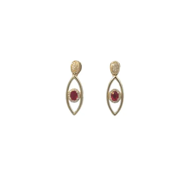 Ruby and Diamond Earrings Ambassador Diamond Jewelers Tucson, AZ