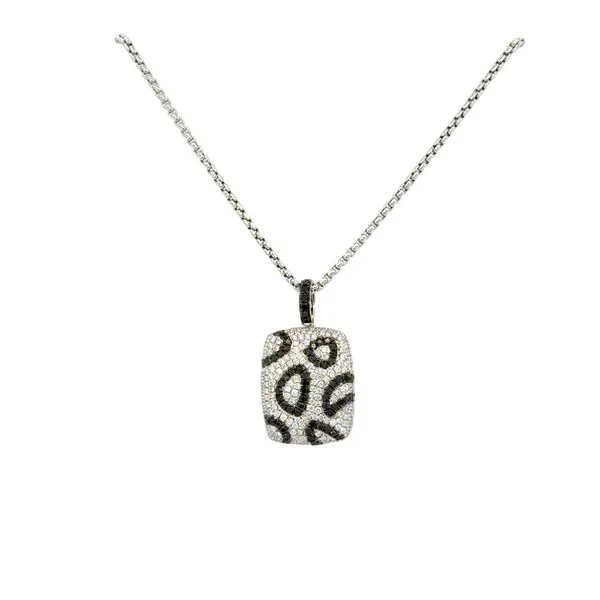 Black and White Diamond Dog Tag Pendant Bryan Jewelry Prattville, AL