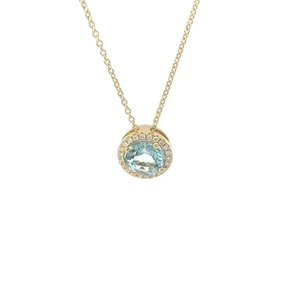 Aquamarine and Diamond Pendant Ambassador Diamond Jewelers Tucson, AZ