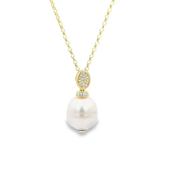 Pearl and Diamond Pendant Albert's Jewelers Kingsland, GA