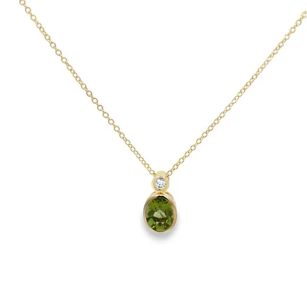 Peridot and Diamond Necklace Albert's Jewelers Kingsland, GA