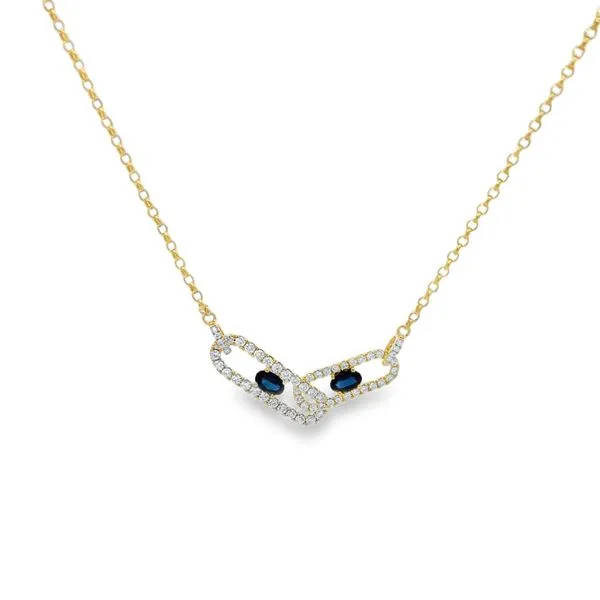 Sapphire and Diamond Necklace Ambassador Diamond Jewelers Tucson, AZ