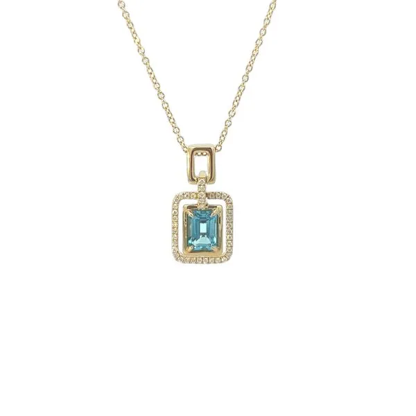 Blue Topaz and Diamond Pendant Ambassador Diamond Jewelers Tucson, AZ